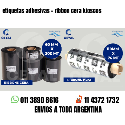 etiquetas adhesivas   ribbon cera kioscos