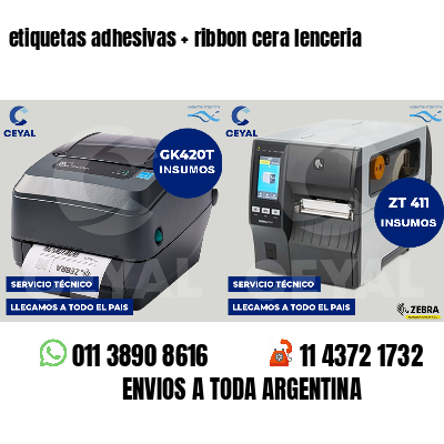 etiquetas adhesivas   ribbon cera lenceria