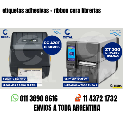 etiquetas adhesivas ribbon cera librerias