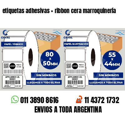 etiquetas adhesivas   ribbon cera marroquinería
