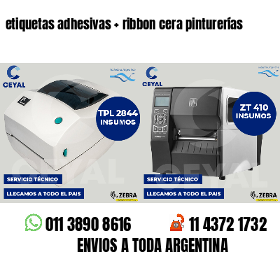 etiquetas adhesivas ribbon cera pinturerías