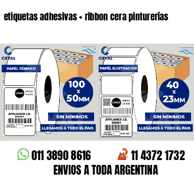 etiquetas adhesivas   ribbon cera pinturerías
