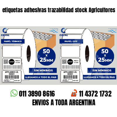 etiquetas adhesivas trazabilidad stock Agricultores