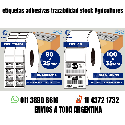 etiquetas adhesivas trazabilidad stock Agricultores