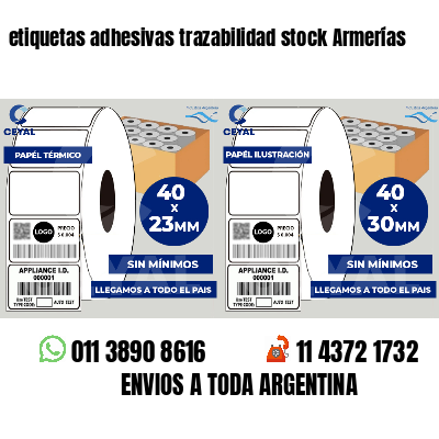 etiquetas adhesivas trazabilidad stock Armerías
