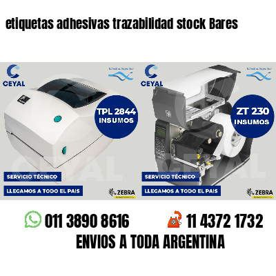 etiquetas adhesivas trazabilidad stock Bares