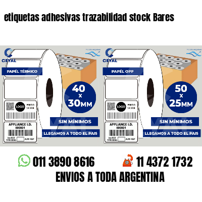 etiquetas adhesivas trazabilidad stock Bares