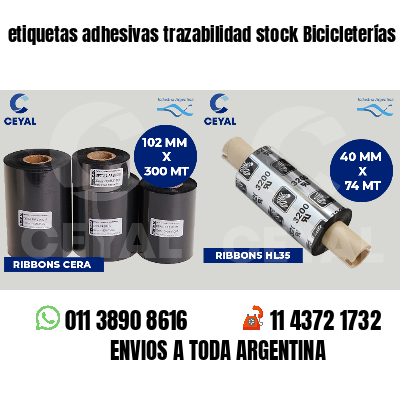 etiquetas adhesivas trazabilidad stock Bicicleterías