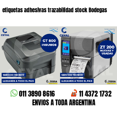 etiquetas adhesivas trazabilidad stock Bodegas