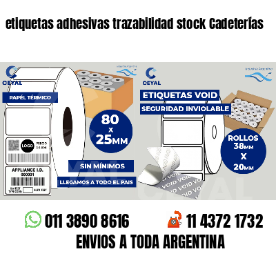 etiquetas adhesivas trazabilidad stock Cadeterías