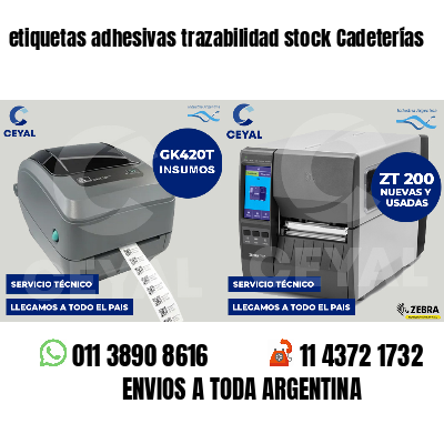 etiquetas adhesivas trazabilidad stock Cadeterías