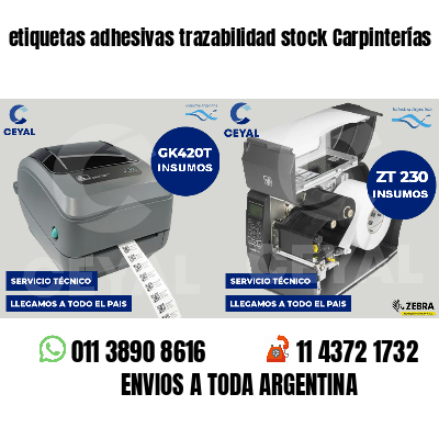etiquetas adhesivas trazabilidad stock Carpinterías
