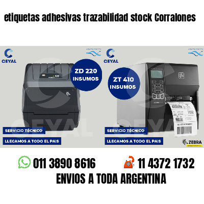 etiquetas adhesivas trazabilidad stock Corralones