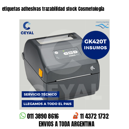 etiquetas adhesivas trazabilidad stock Cosmetología