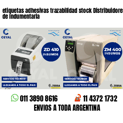etiquetas adhesivas trazabilidad stock Distribuidores de indumentaria