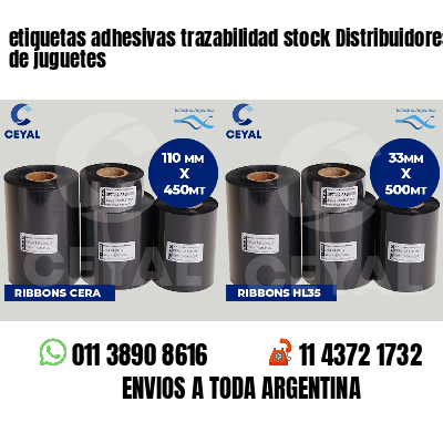 etiquetas adhesivas trazabilidad stock Distribuidores de juguetes