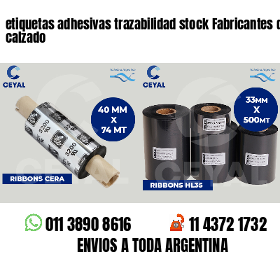 etiquetas adhesivas trazabilidad stock Fabricantes de calzado