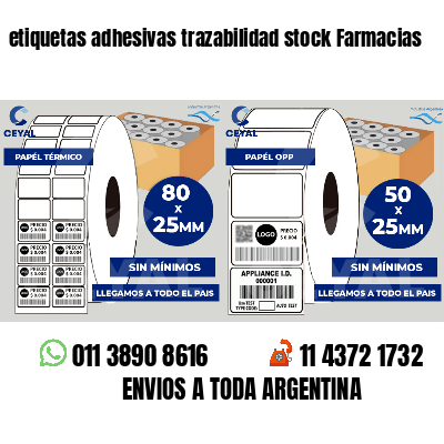 etiquetas adhesivas trazabilidad stock Farmacias