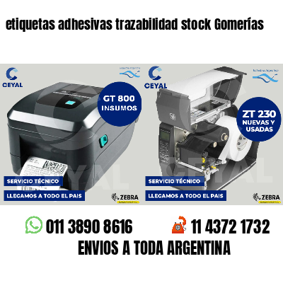 etiquetas adhesivas trazabilidad stock Gomerías