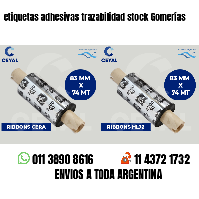 etiquetas adhesivas trazabilidad stock Gomerías
