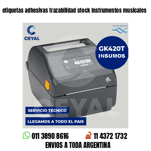 etiquetas adhesivas trazabilidad stock Instrumentos musicales