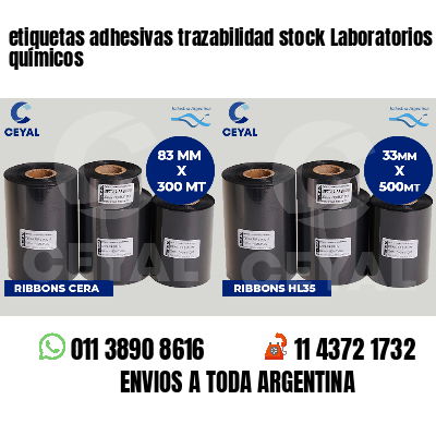etiquetas adhesivas trazabilidad stock Laboratorios químicos