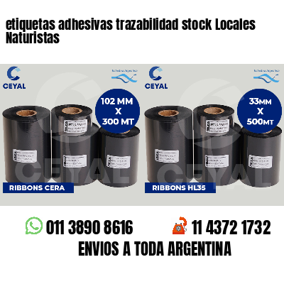 etiquetas adhesivas trazabilidad stock Locales Naturistas