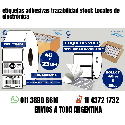 etiquetas adhesivas trazabilidad stock Locales de electrónica