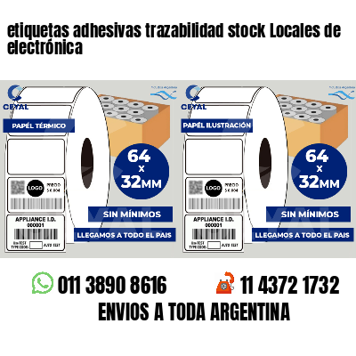etiquetas adhesivas trazabilidad stock Locales de electrónica