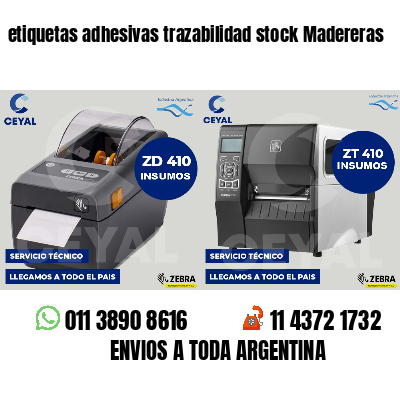 etiquetas adhesivas trazabilidad stock Madereras