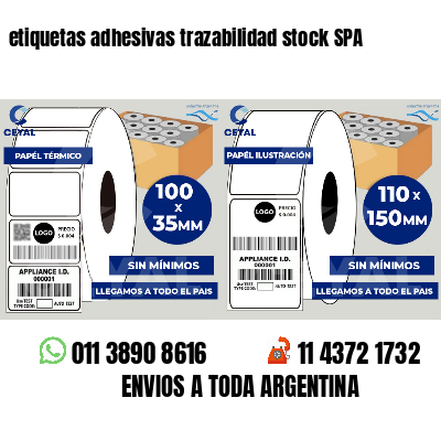 etiquetas adhesivas trazabilidad stock SPA
