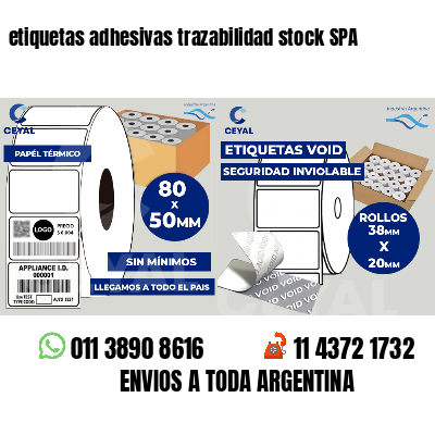 etiquetas adhesivas trazabilidad stock SPA