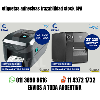 etiquetas adhesivas trazabilidad stock SPA