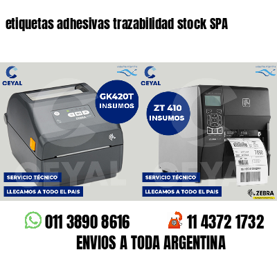 etiquetas adhesivas trazabilidad stock SPA