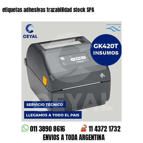 etiquetas adhesivas trazabilidad stock SPA