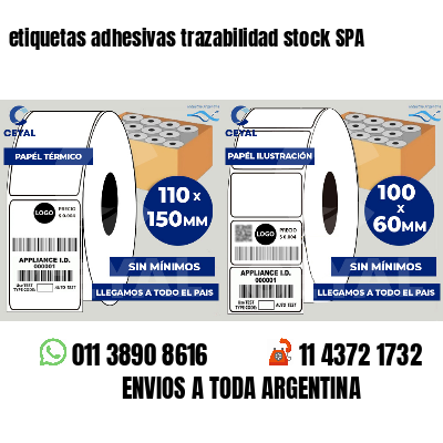 etiquetas adhesivas trazabilidad stock SPA