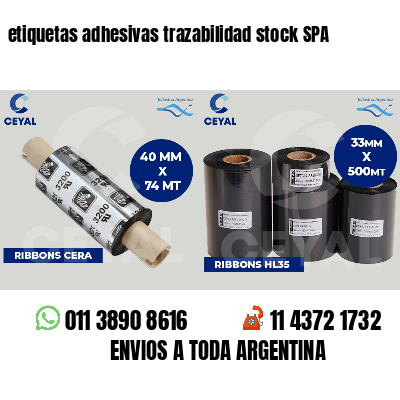 etiquetas adhesivas trazabilidad stock SPA