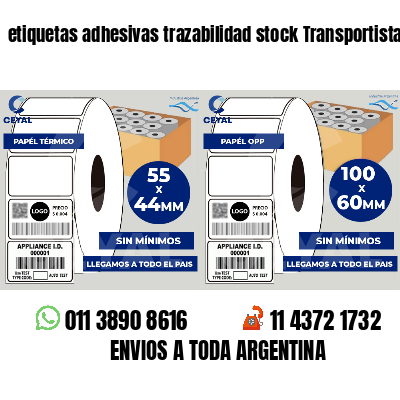 etiquetas adhesivas trazabilidad stock Transportistas