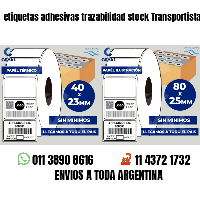 etiquetas adhesivas trazabilidad stock Transportistas