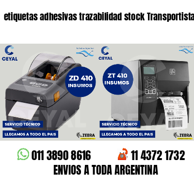 etiquetas adhesivas trazabilidad stock Transportistas
