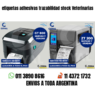 etiquetas adhesivas trazabilidad stock Veterinarias