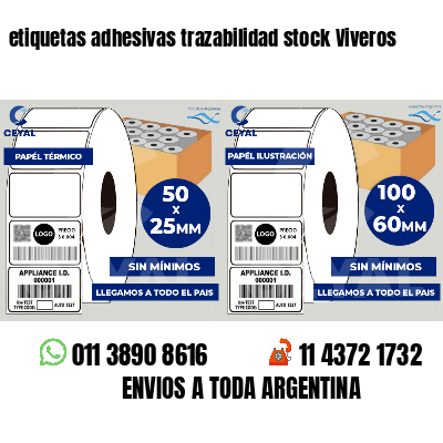 etiquetas adhesivas trazabilidad stock Viveros