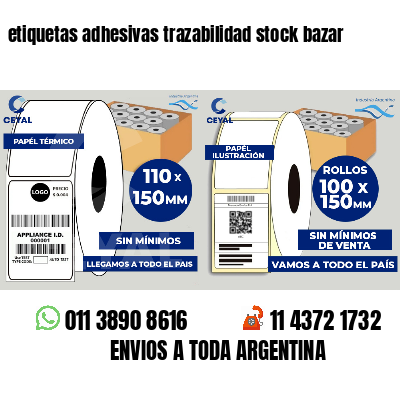 etiquetas adhesivas trazabilidad stock bazar