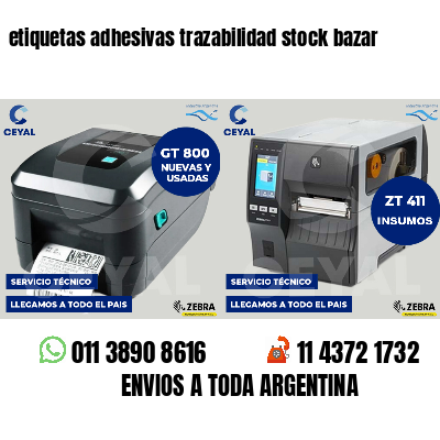 etiquetas adhesivas trazabilidad stock bazar