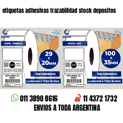 etiquetas adhesivas trazabilidad stock depositos