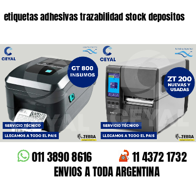 etiquetas adhesivas trazabilidad stock depositos