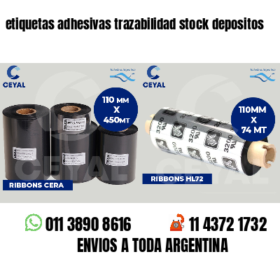 etiquetas adhesivas trazabilidad stock depositos