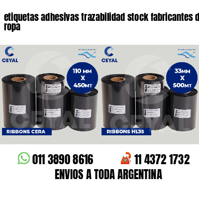 etiquetas adhesivas trazabilidad stock fabricantes de ropa