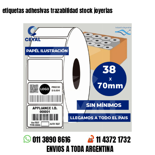 etiquetas adhesivas trazabilidad stock joyerias