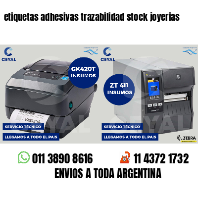 etiquetas adhesivas trazabilidad stock joyerias